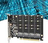 Annadue 4 Port M.2 NVMe SSD to PCIe X16 Expansion Card Adapter view 2