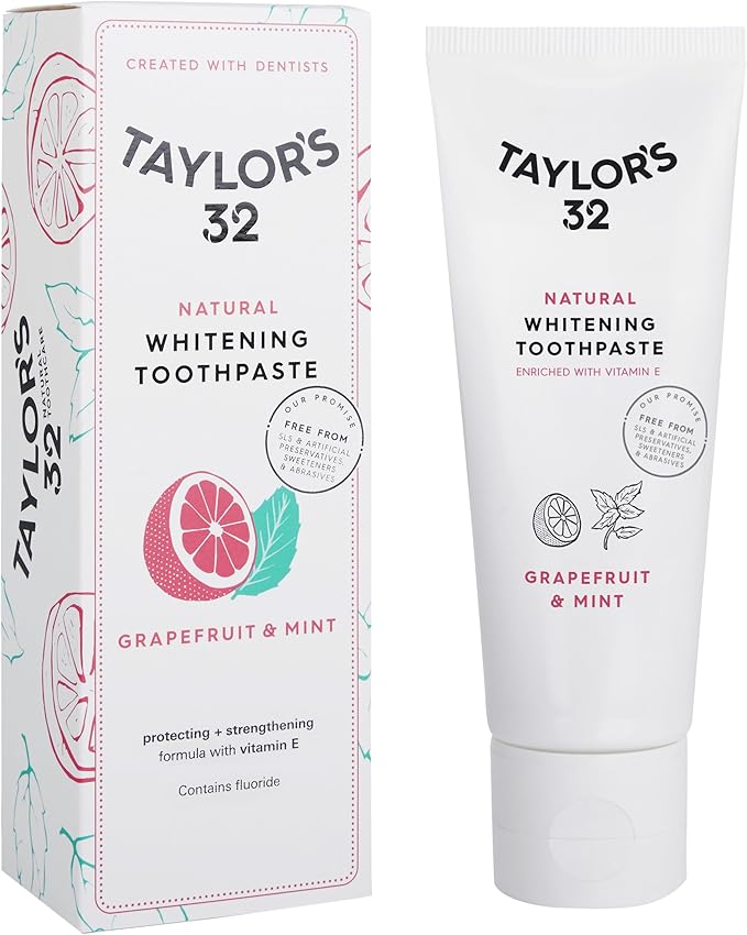 Taylor's 32 Natural Whitening Toothpaste, Grapefruit and Mint Amazon