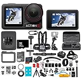 DJI Osmo Action 5 Pro Standard Combo - Action Camera Waterproof with 4K UHD Video, 1/1.3" Sensor, Dual Screens, Stabilization, for Vlogging, Sports & Travel + 32GB Card & 50 Piece Accessory Kit