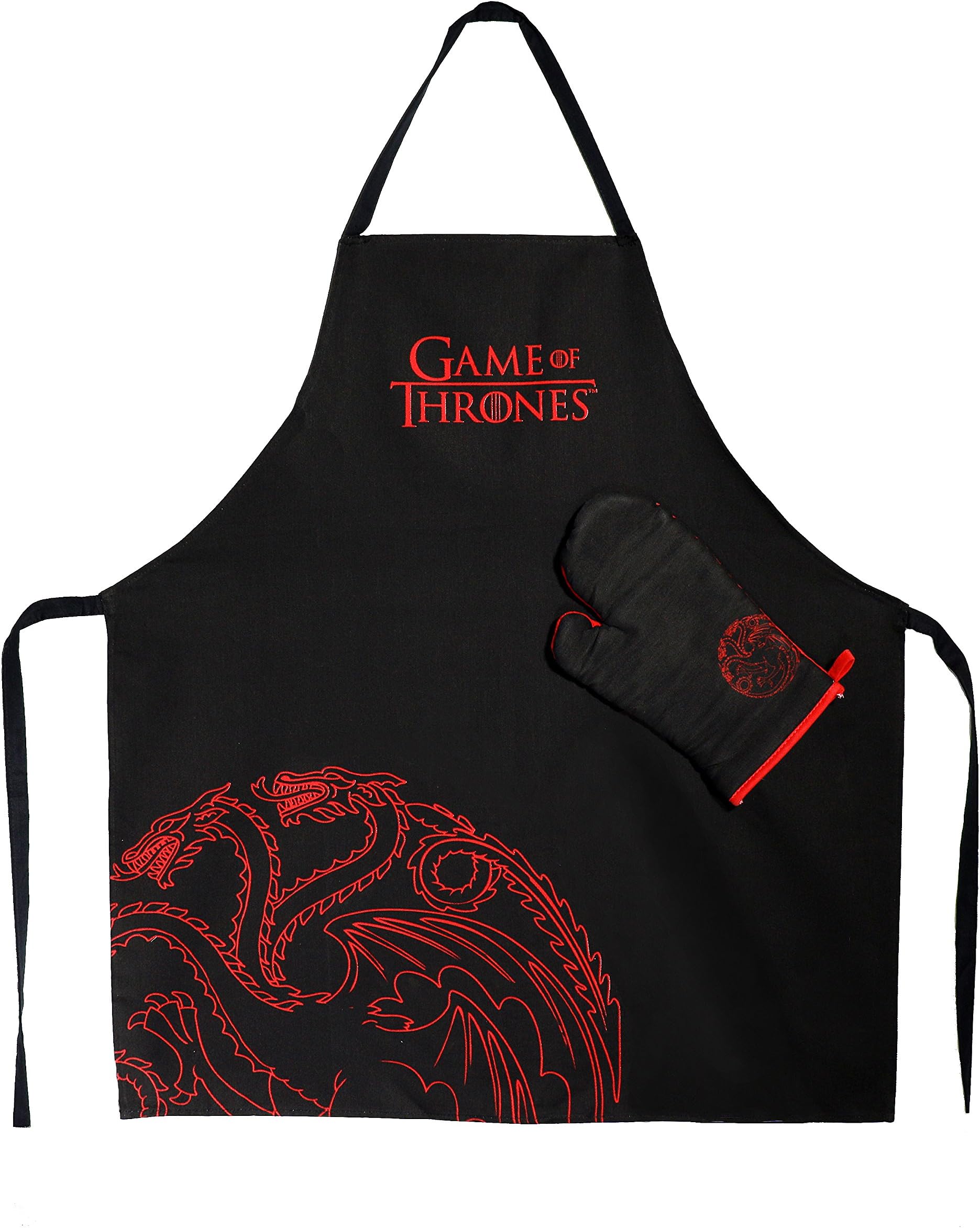 Game of Thrones Targaryen Oven Mitt and Apron Set Standard