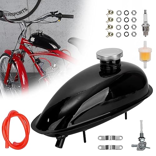 2L Gallon Mini Bike Gas Tank Fuel Tank with Cap Spark Plug