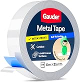 GAUDER Self-Adhesive Metal Tape 6 m x 35 mm Ferrous Foam Adhesive view 1