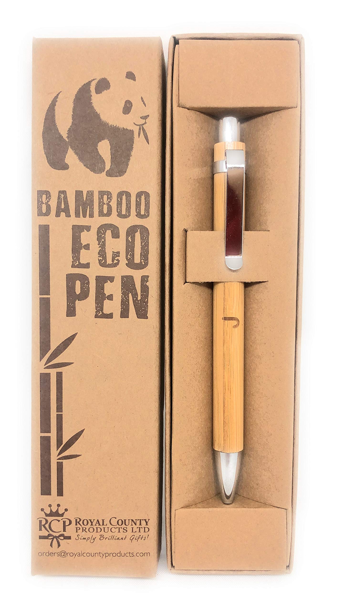 Royal County Personalised Bamboo Pens - Eco Friendly - J