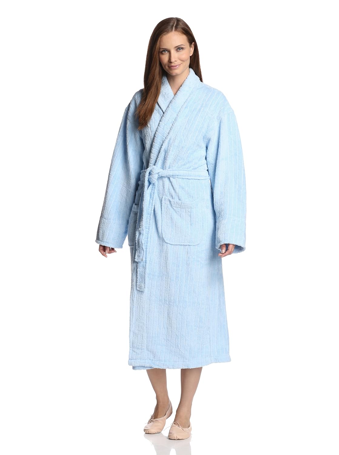 Drop Needle Cotton Cozy Hotel Spa Bathrobe, 100 Cotton Plush, Long