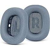 GEVO Upgraded Ear Cushions Replacement Earpads for 2024 New Apple AirPods Max Headphones, Mesh Fabric Ear Pads Cover with Memory Foam and Magnet for AirPods Max Fresh Color (Blue)
