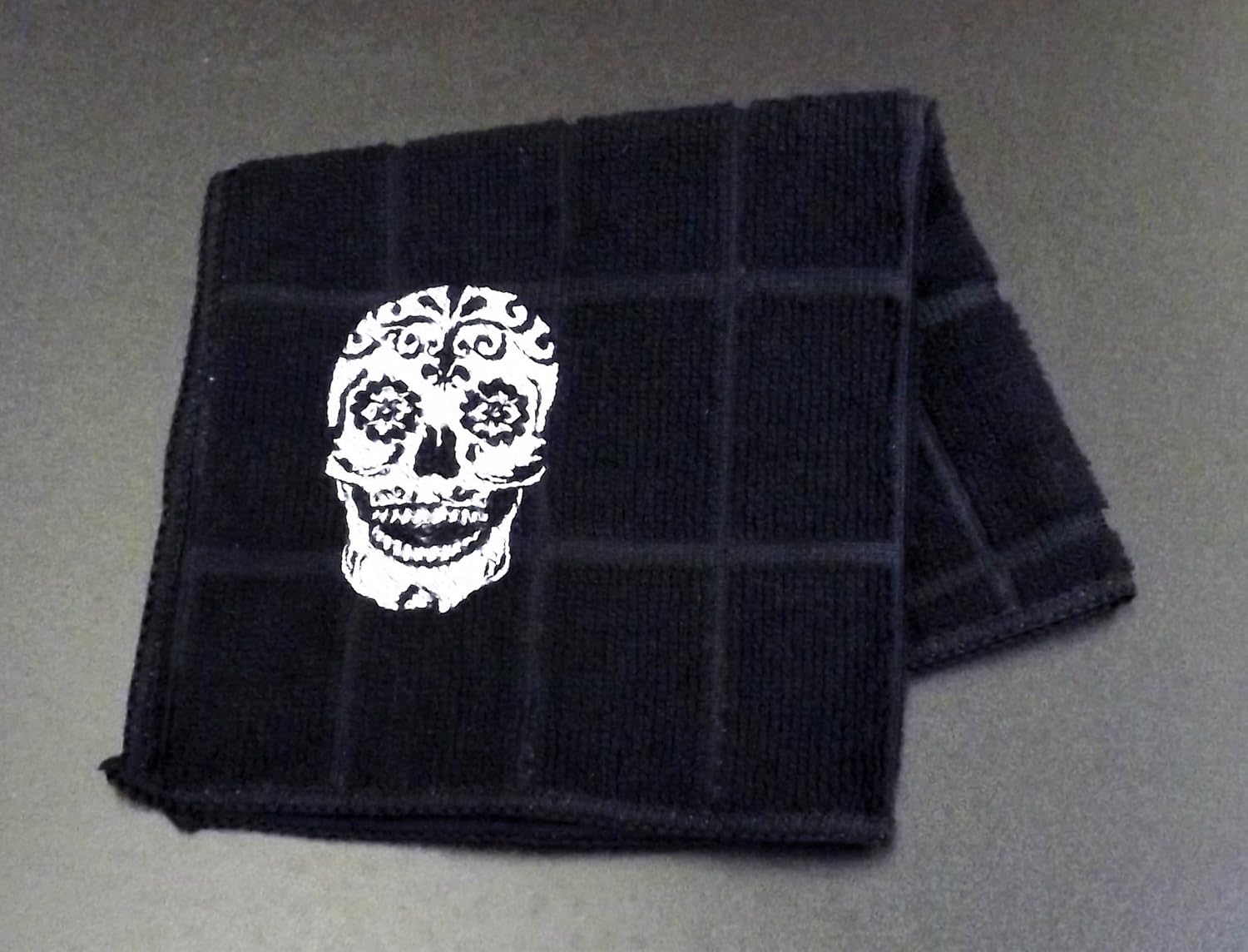 Amazon Com Embroidered Sugar Skull Tea Towel Set Three Pieces