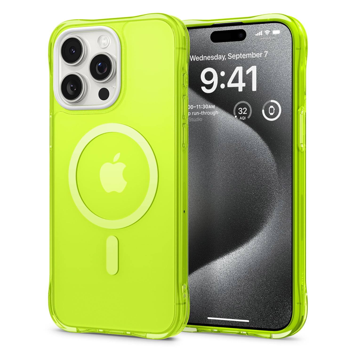 CYRILL by Spigen UltraSheer Mag Case Compatible with iPhone 15 Pro (2023) - Lime