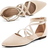 Reimferce Womens Ballet Flats for Wedding: Comfortable Dress Work Flat for 2026 - Ladies Dressy Zipper Walking Shoes