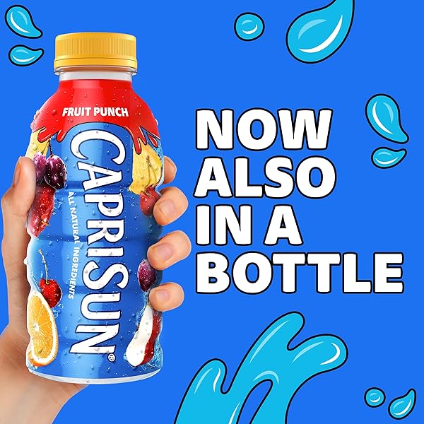 CAPRI SUN FRUIT PUNCH FLAVORED JUICE DRINK BLEND WITH OTHER NATURAL FLAVOR, 12 FL OZ BOTTLE