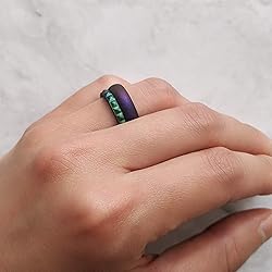 Knot Theory Cosmic Purple Silicone Ring for Men