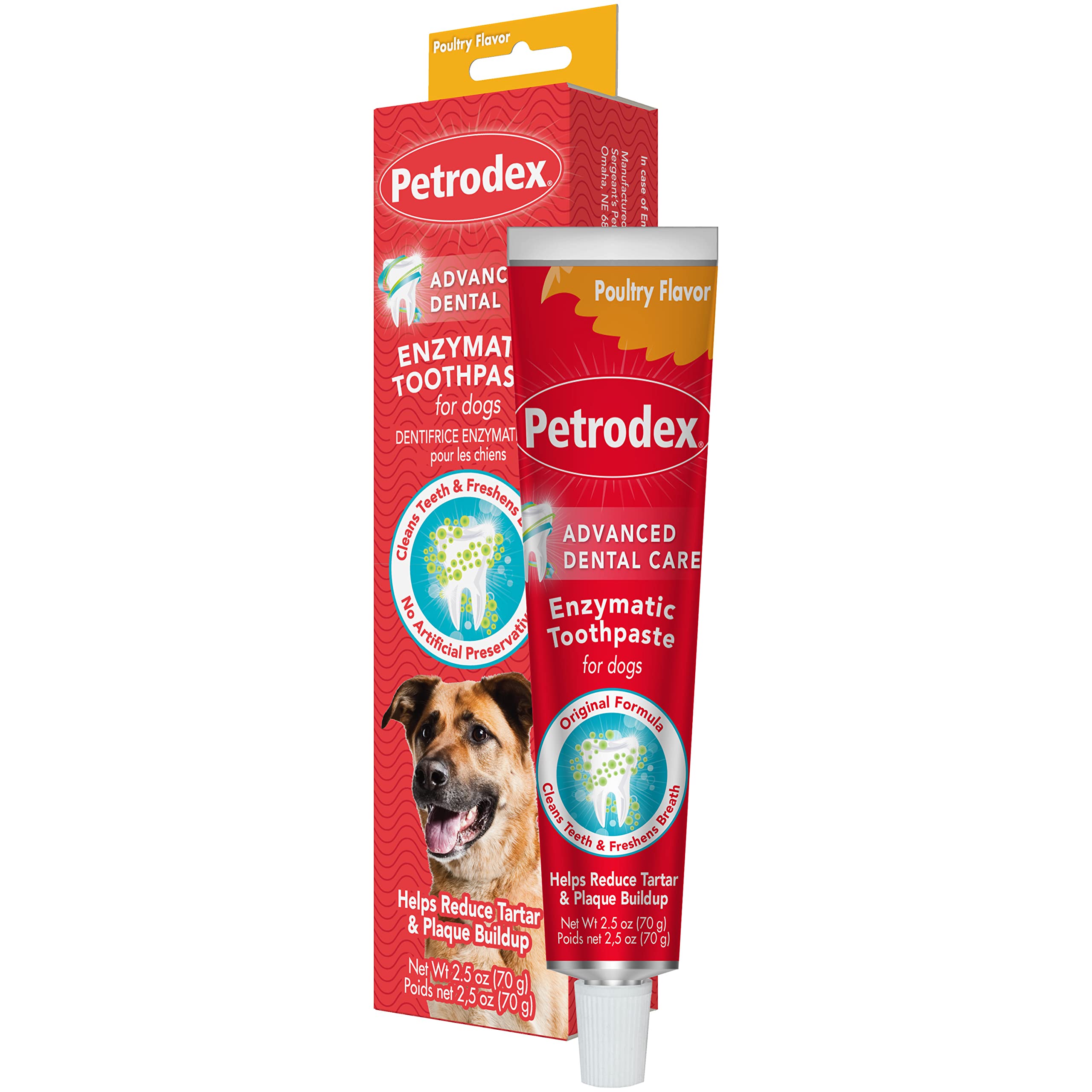 Sergeant's Petrodex Enzymatic Toothpaste for Dogs - Poultry Flavor, 2.5-Ounce, Pack of 1
