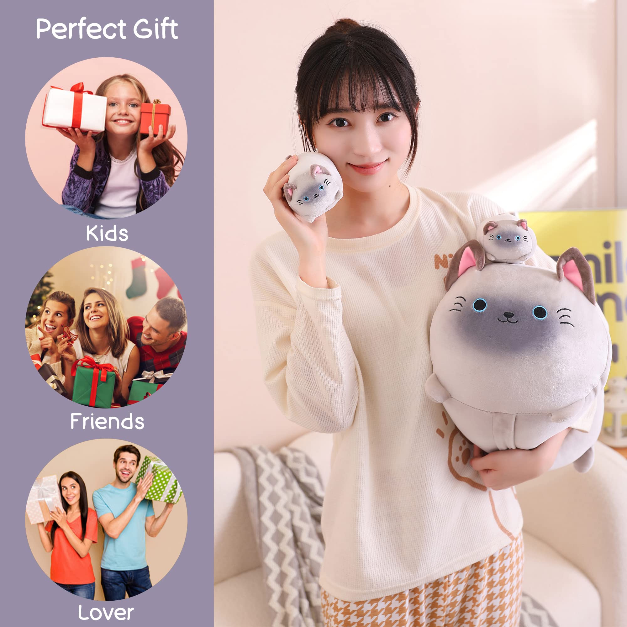 Siamese Cat Toys Cat Stuffy Cat Plush Cute Siamese Stuffed Animals