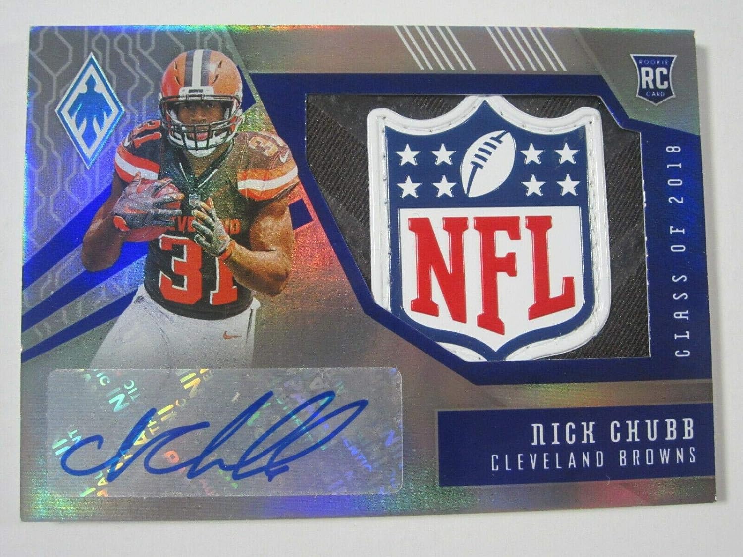 nick chubb signed football