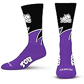 For Bare Feet NCAA Unisex Kids Black Wave Crew Sock Ncaa Youth
