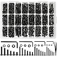 K Kwokker 1720Pcs 24 Size M2 M3 M4 M5 Hex Button Head Cap Screw Bolts and Nuts Kit 8MM to 25MM, Upgraded Zinc Plated 10.9 Alloy Steel Nuts and Bolts Assortment Kit Metric Machine Screws