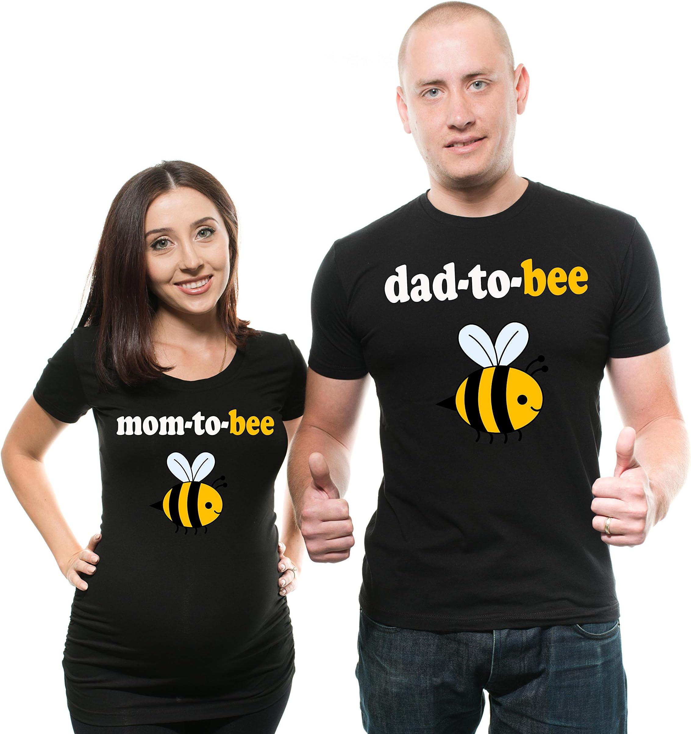 Silk Road Tees Couple Maternity Shirts New Baby Announcement T-Shirts Dad and Mom Maternity Funny T-Shirt