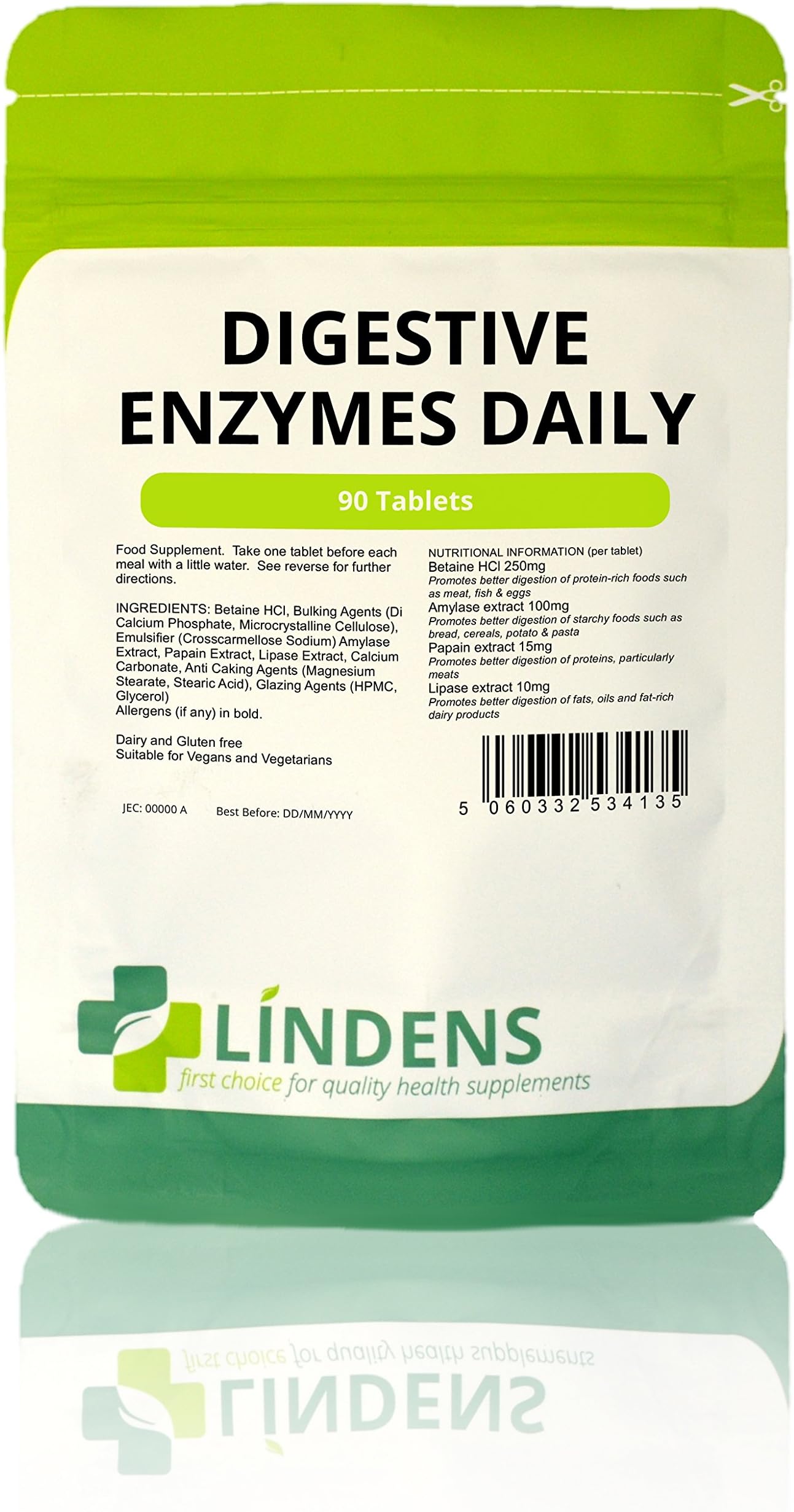 Lindens Digestive Enzymes Daily Tablets (360 pack)