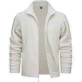 TACVASEN Men's Fleece Jackets Full Zip Lightweight Jacket Casual Soft Warm Coats with Pockets