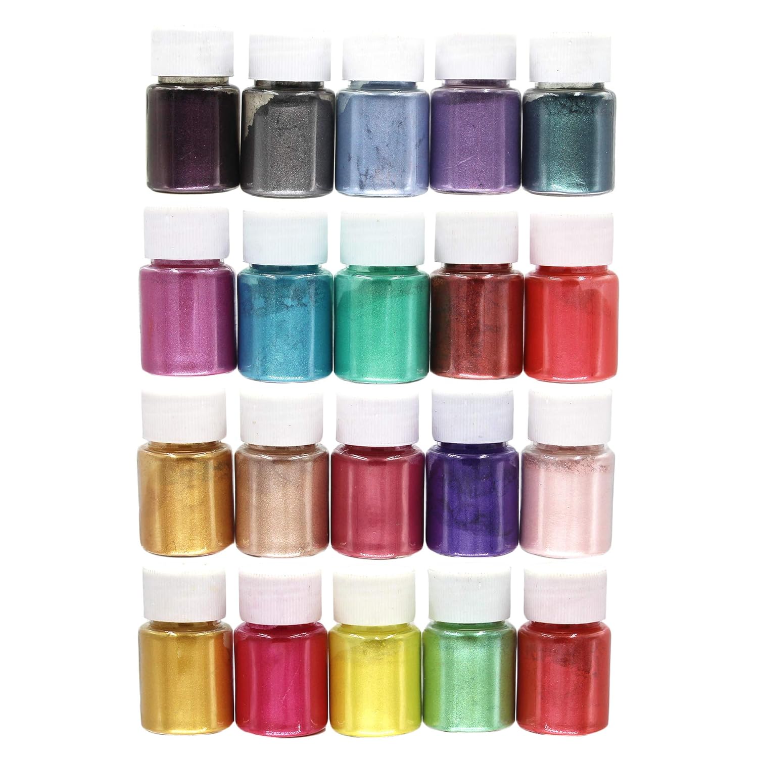 20 Colors Epoxy Resin Pigment Mica Powder Pearl Pigments Slime Dye Powder Soap Dye (0.35oz Each)- Soap Making Colorants Set Colorants for Slime Coloring, Bath Bomb