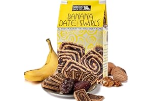 DARIOUS DATE COOKIE Darious Snack Co. VEGAN and PALEO Banana Date Swirls for Delicious BreakFast, Slightly Sweet and Savory Snacks, All Natural Ingredients, Holiday Food Gifts, 6 oz Bag