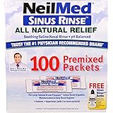 NeilMed Sinus Rinse All Natural Relief Premixed Refill Packets 100 Each