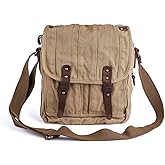 GOOTIUM Canvas Crossbody Bag - Small Messenger Bag | Vintage Shoulder Purse
