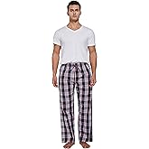 YINC Men's Woven Sleep Pajama Pant Poplin Lounge Pants with Pockets