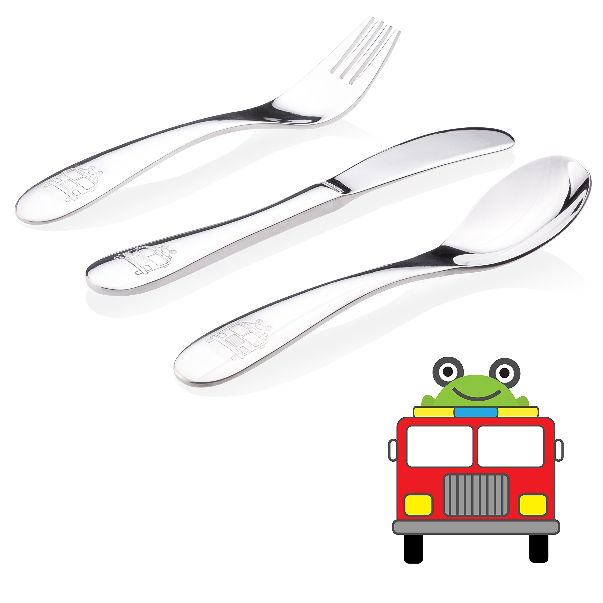 Kiddobloom Baby/Early Toddler Stainless Steel Utensil Set