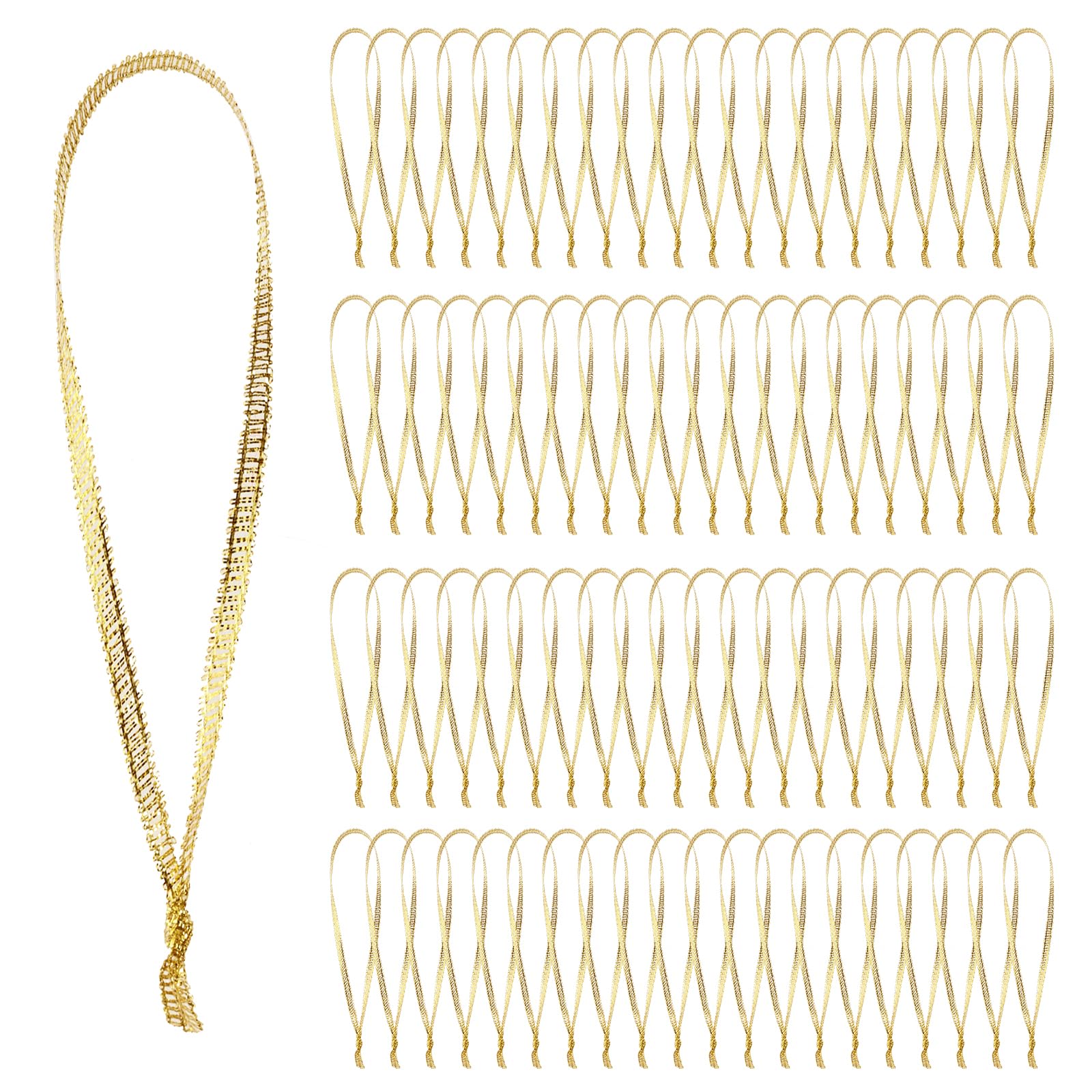 Photo 1 of 100 Pcs Christmas Ornament Ribbon Hangers, Thin Hand Tied Ornament Ribbon Loops