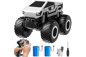 Miortior Remote Control Car Off-Road Pick-up Truck, 4WD Waterproof RC Trucks Toy RC Cars for All Terrain, 1:16 Amphibious Truck Toys 2.4GHz Vehicles Kids Gifts for Boys and Girls Aged 6-12