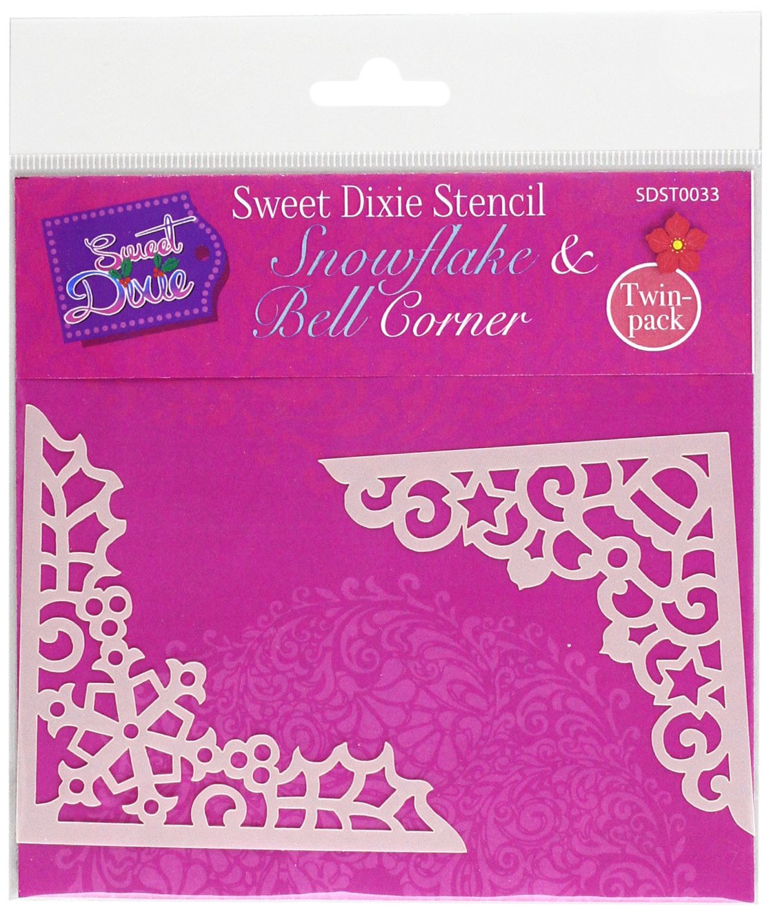 Sweet Dixie Snowflake and Bell Corner Stencils
