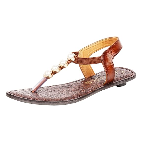 Women's Womens Brown Slip On Flats Brown Fashion Sandals