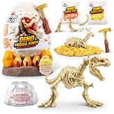 Robo Alive Fossil Find Amber Adventure (T-REX) by ZURU, Surprise Unboxing and Dinosaur Toy for Boys