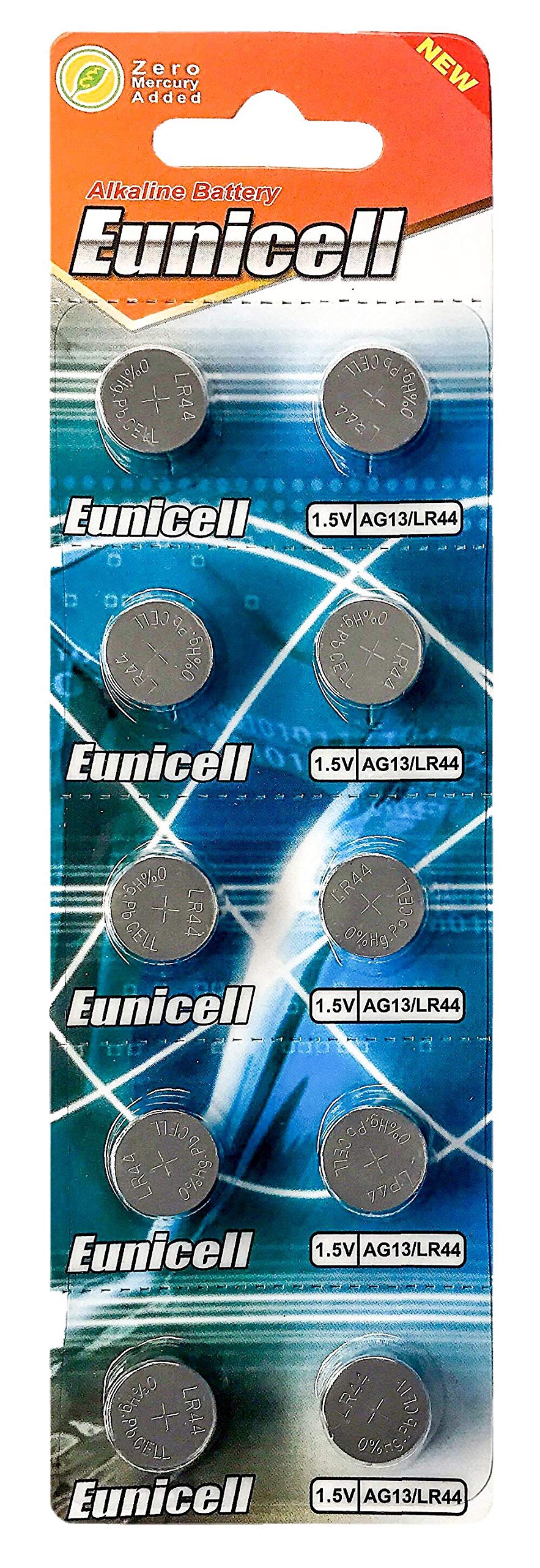 20 x Eunicell AG13 LR44 Button Cells Batteries - A76 L1154 SR44 G13 357 - 1.5V