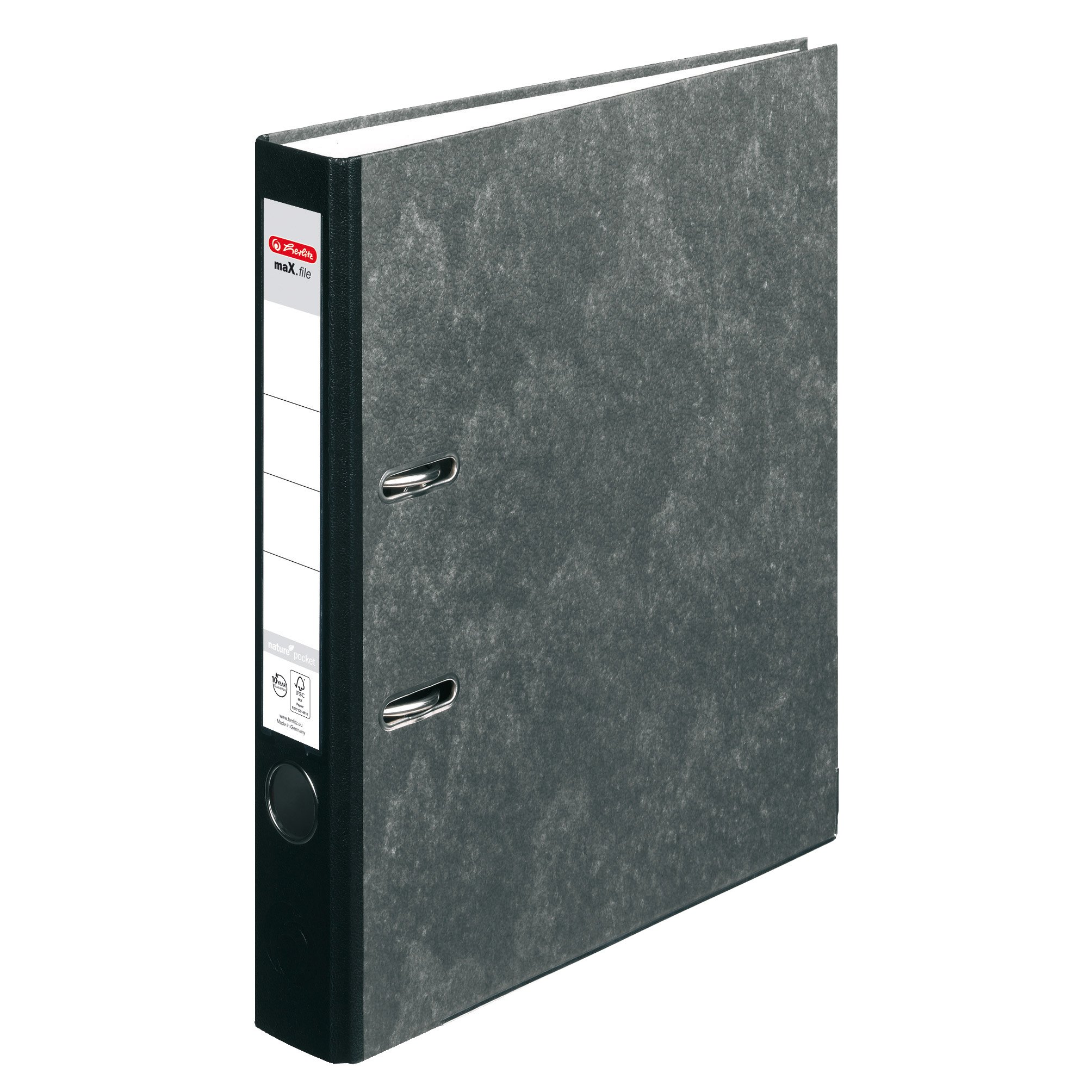 Herlitz 10900264 Folder maX.File Nature Pocket A4 5 cm Cloud Marble Cover Insert Spine Label FSC Mix