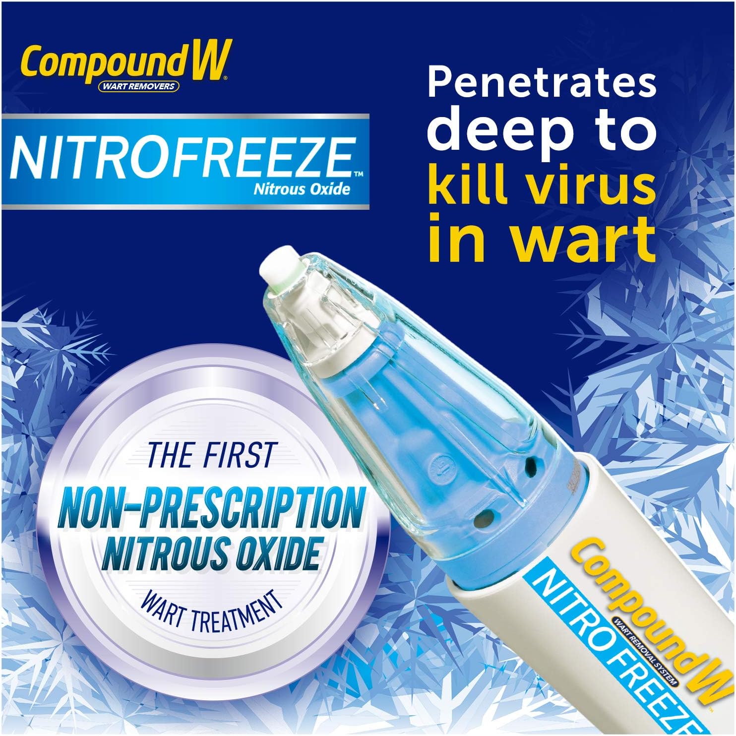 Compound W Nitrofreeze | Wart Removal | 1 Pen & 5 Replaceable Tips: Health & Personal Care