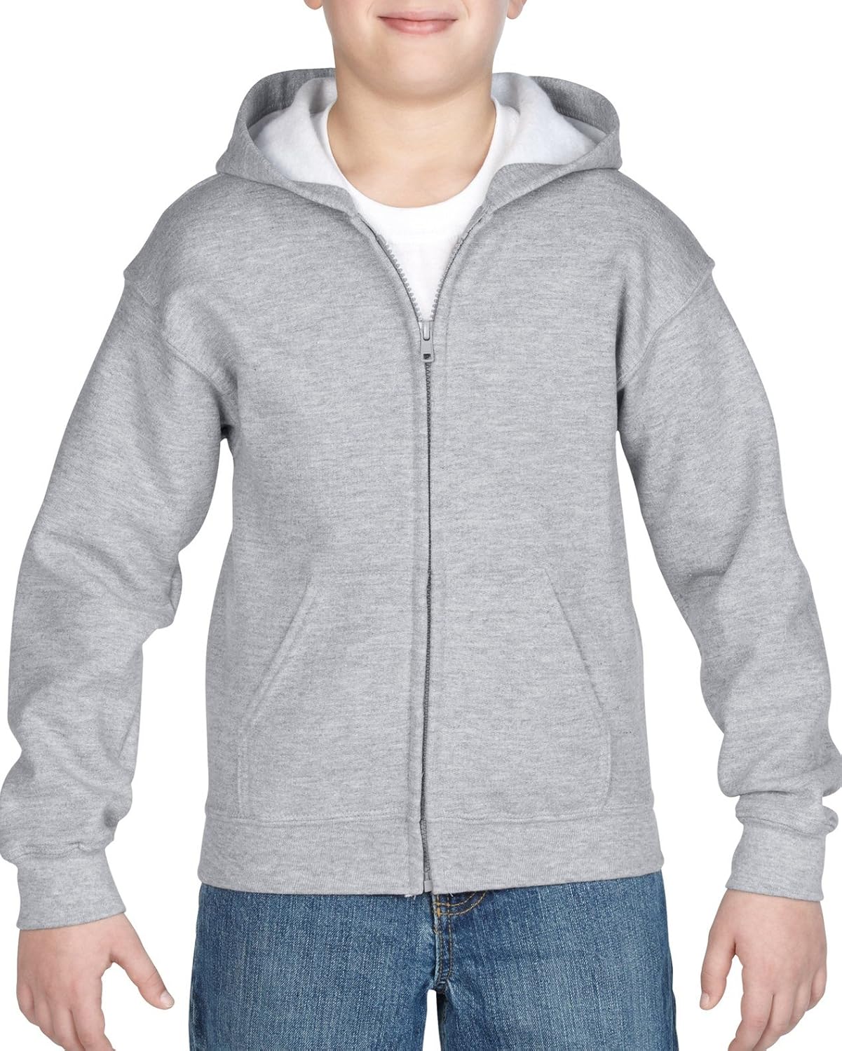 Gildan Kids' Full Zip Hooded Youth Sweatshirt: Clothing
