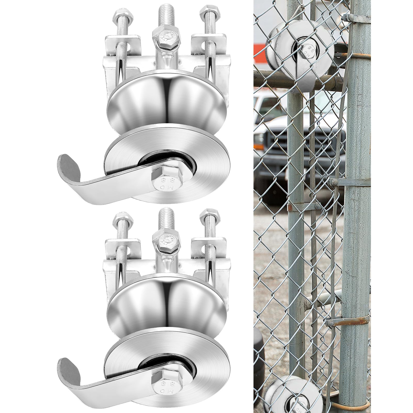 MorningRo 2 Pack Sliding Gate Rollers Rear Pipe
