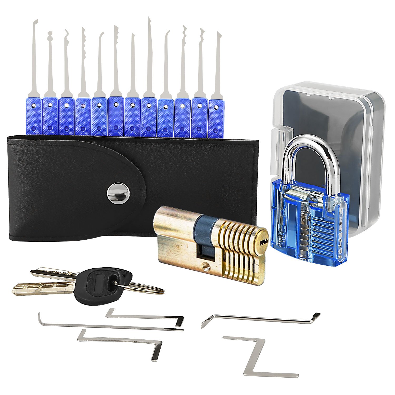 отмычки daniu. Lock pick. набор взломщика замков. инструменты для взлома дверей. прозрачный замок с отмычками.