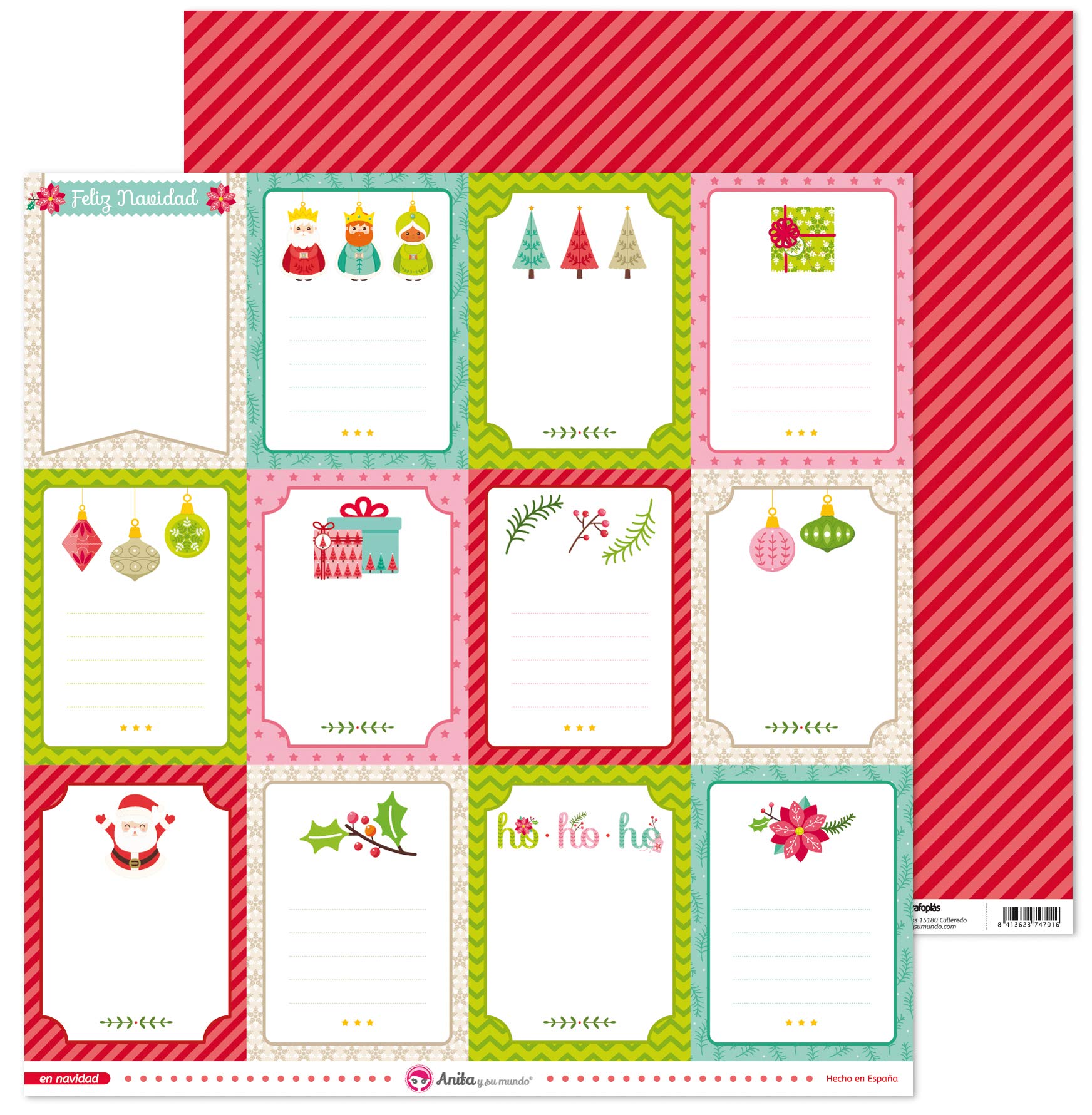 Anita and Su Mundo Christmas Collection Scrapbooking Papers, Paper, Cards, 12 x 12 Inches