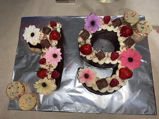 Buy 3d Large Silicone Number Cake Moulds Birthday And Wedding Anniversary Day Silicone Baking Pans Rectangle Novelty Cake Tins Oblong Cake Board 10 Inch Number Of 5 Online In Italy B08jgxv1zx