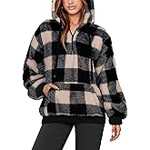 NIeyook Sherpa Fleece Hoodies for Women Fuzzy Oversized Zip up Hoodie with Pockets Casual Pullover Hooded Sweatshirt