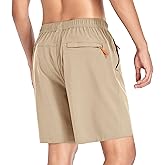 Selovzz Men's Gym Shorts Sports Quick Dry Workout Running or Casual Training Short with Zipper Pockets