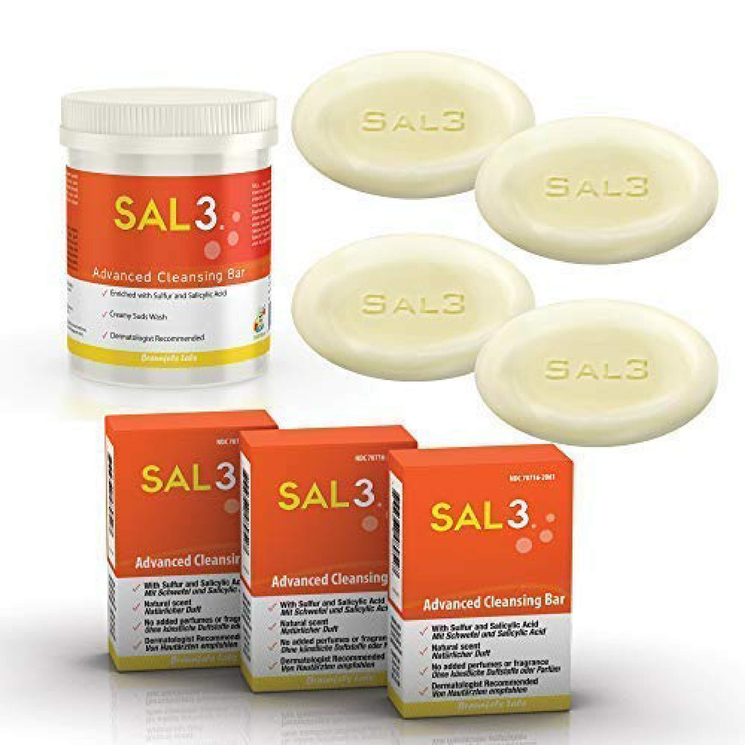 Buy 4 Pack SAL3 Cleansing Bar in special Suds Jar + 3 replacement
