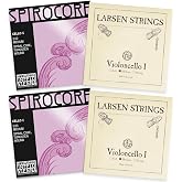 Thomastik-Infeld Larsen A/D + Spirocore G/C Cello Set 4/4 - SPIROT-LAR | 4/4 Cello Set Pairing Larsen A/D With Spirocore G/C For Smooth Response, Strong Projection, Balanced Tone, And Rich Resonance