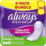 Always Discreet Incontinence Pads Women Small Plus 96 Moderate Absorbency