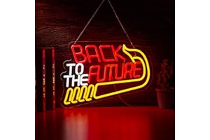 Back To The Future Neon Sign for Wall Decor Neon Signs with Dimmable Switch LED Neon Signs Bedroom Beer Bar Neon Light Sign H