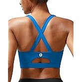 RUNNING GIRL Sports Bra for Women High Support,Molded Cup Strappy Running Sports Bras with Sewn in Pads