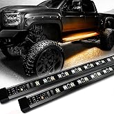 OPT7 Sidekick 78" Running Board Lights 2PCS LED Strips w/Sequential Amber Turn Signal Side Marker, DRL, White Courtesy Light 