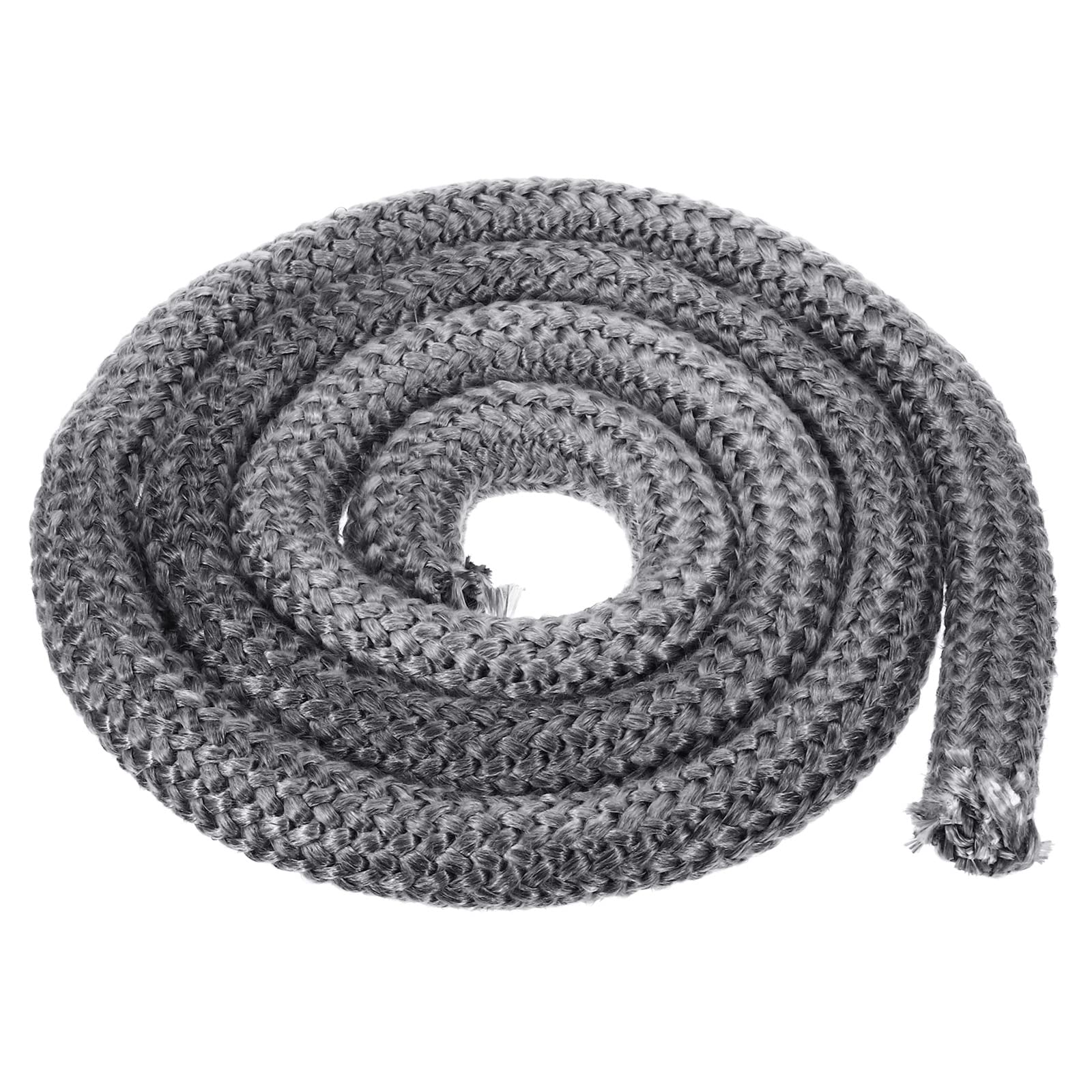 PATIKIL 6.57ftx1" Wood Stove Gasket Rope, Fiberglass Round Braided Rope High-Temperature Stove Gasket Seal for Boiler Furnace Oven Kiln Casting, Black